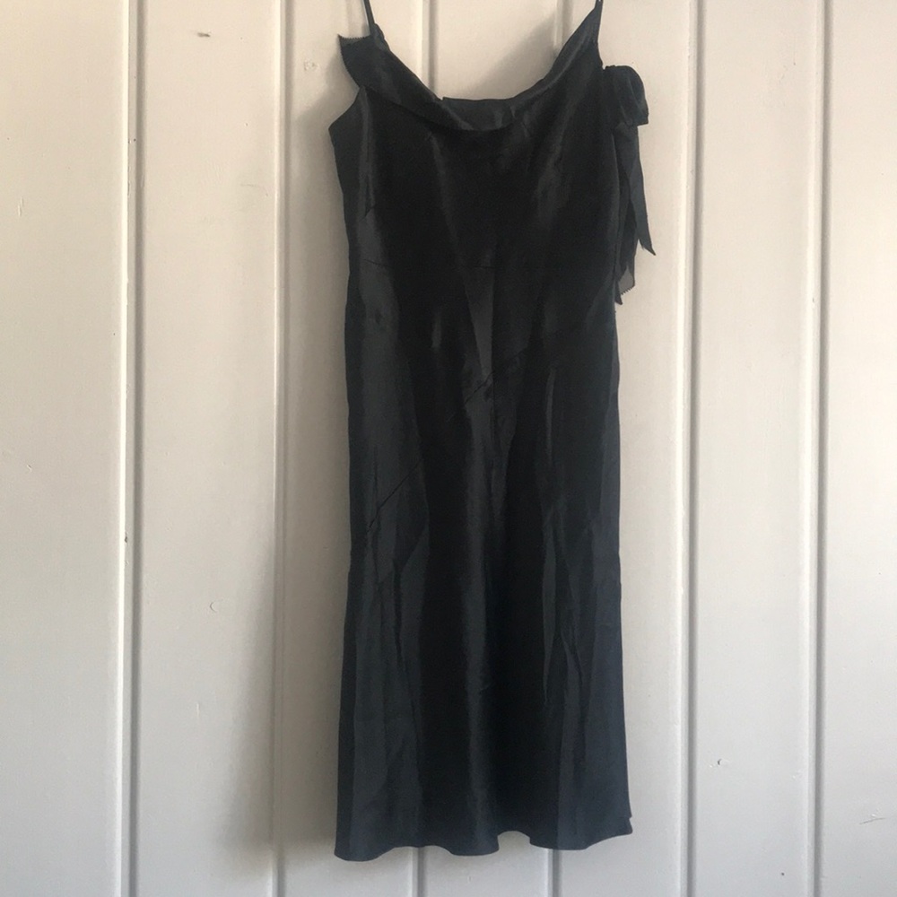 100% Silk BCBG Max Azria Black Dress Size 8